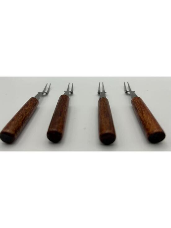 Other - MCM cocktail forks with stainless steel tines and wood handle.  Set of five.